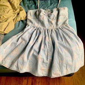RES Denim Bleached Sunflower Mini-Dress / Sz M